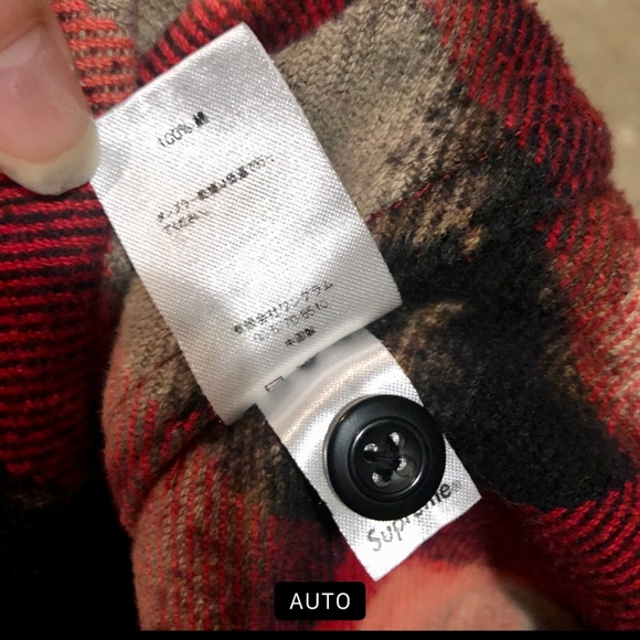 SOLD* Supreme Bleach Splatter Red Plaid Shirt - Picture 8 of 8